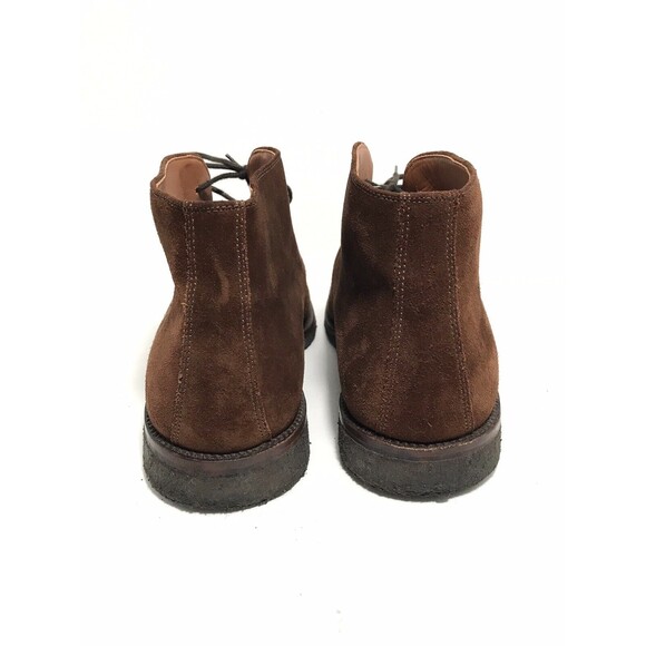 Facconable Mens Leather Suede Brown Chukka Boots Size 13 - Picture 4 of 10